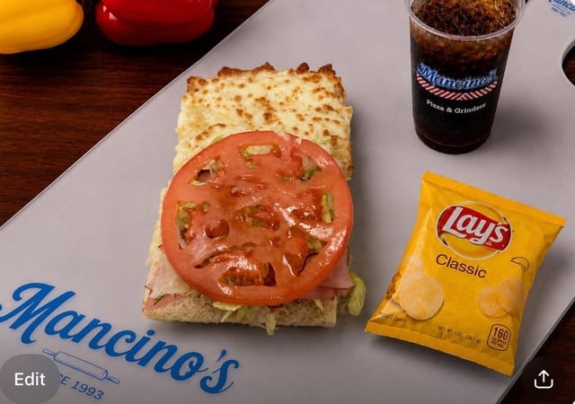 1/4 Ham and Cheese Grinder Combo.