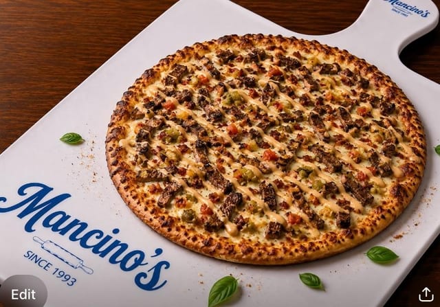 GF Cowboy Steak Pizza.