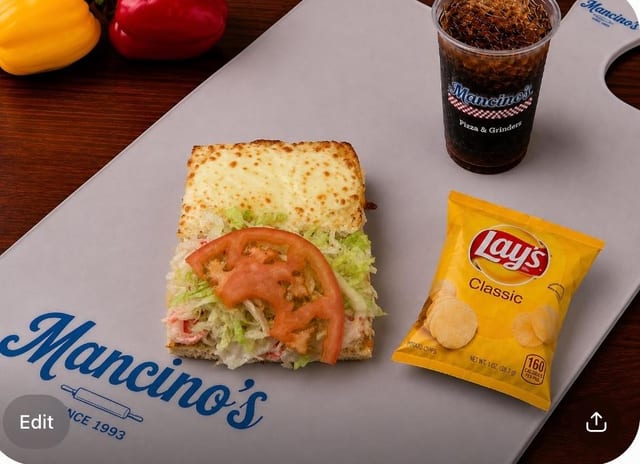 1/4 Crab and Seafood Grinder Combo.