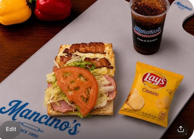 1/4 Mancinos Club Grinder Combo.